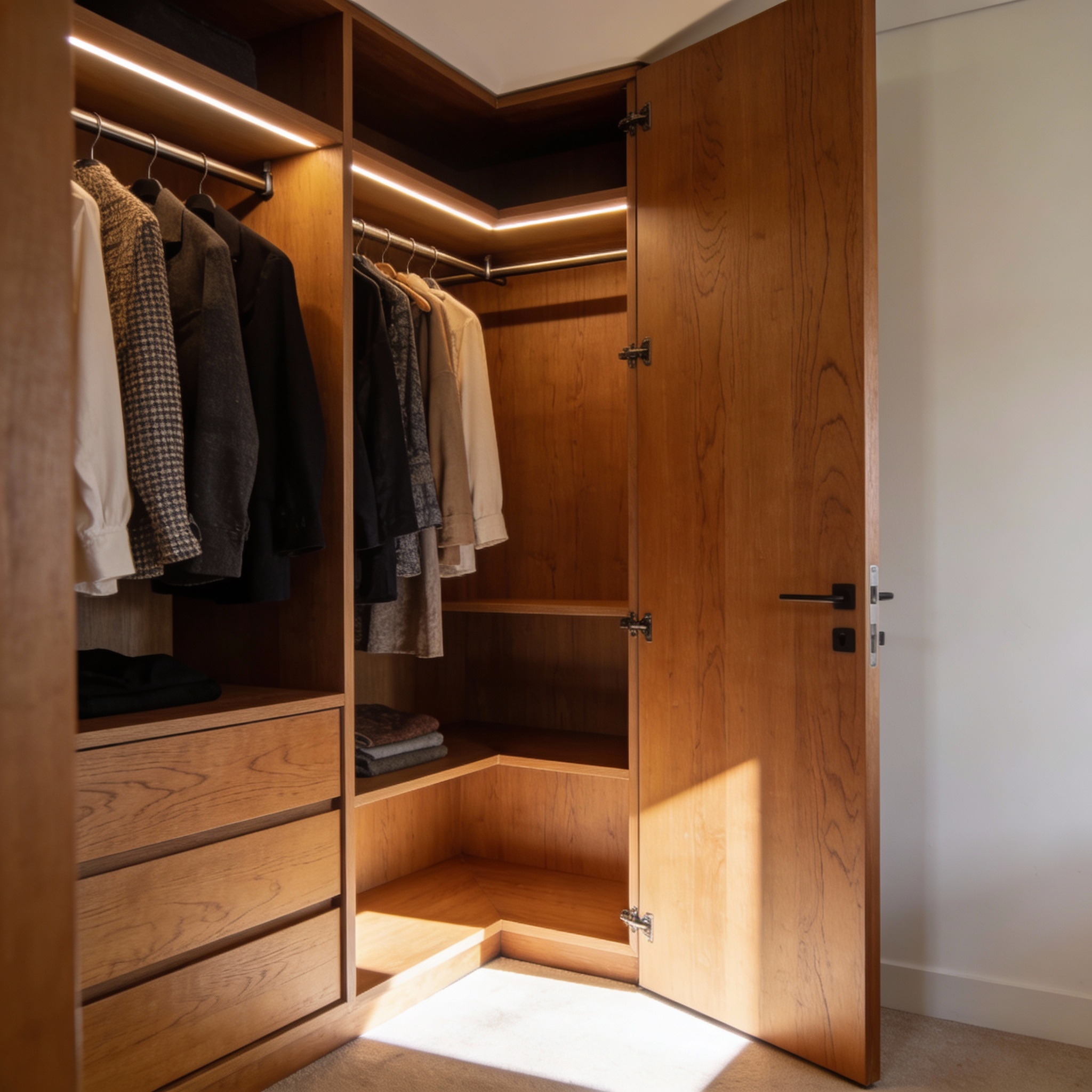 Quality corner wardrobe craftsmanship